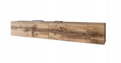  TV szekrény 180 cm a nappaliba, fogantyú nélküli, matt, álló, függesztett, Wotan tölgyfa