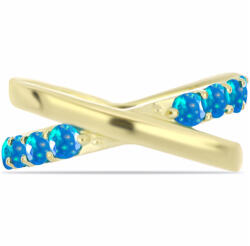  Arannyal Bevont Ezüst Gyűrű Etiópiai Paradicsomi Opállal, Y63121/62