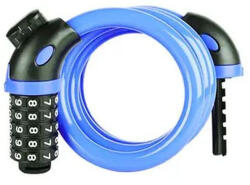 Spyral számkombinációs sodronyzár, 12 mm x 120 cm, kék