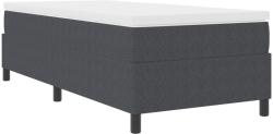 vidaXL Boxspring Ágy Sötétszürke 80x200 cm Pamut (3337378) (3337378)