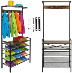 Ruhhy Álló polc ruha akasztóval 189 cm 27035 (5900779961982)