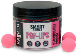 Kraken Baits Smart Series Strawberry Cream Fluo Pink Pop Ups fluo lebegő bojli 18mm (K-SMPSC18)