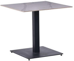 Mobiliamo Bisztróasztal Fehér fényes márványhatású szinterezett kerámia lappal, 70×70 cm méretben. Ristretto (ristretto-70-wt-marble)