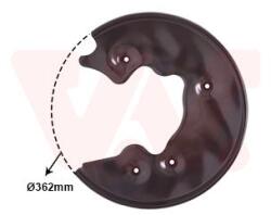 VAN WEZEL Ochranný plech proti rozstreku, Brzdový kotúč VAN WEZEL 0327374 (0327374)