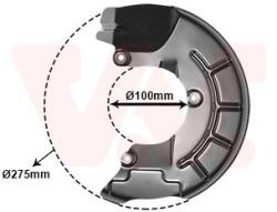 VAN WEZEL Ochranný plech proti rozstreku, Brzdový kotúč VAN WEZEL 5829371 (5829371)
