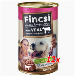 Fincsi kutyakonzerv borjús 12x1240 g