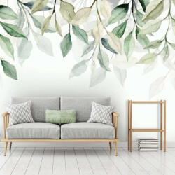 Wallvision Akvarell zöld függő levélmintás fotótapéta 368x254cm