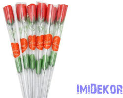  Selyem rózsaszál díszcsomagolásban 34cm