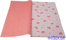  Fólia ív 56x56cm 20db/cs - Szivecskés - Rózsaszín