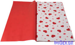  Fólia ív 56x56cm 20db/cs - Szivecskés - Bordó