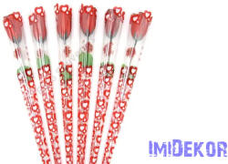  Selyem rózsaszál díszcsomagolásban 60cm