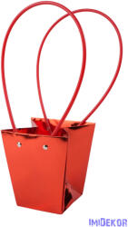  Virágtáska kicsi trapéz Metál - Piros