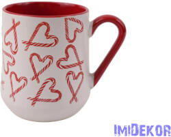  Szív mintás bögre 9x11cm