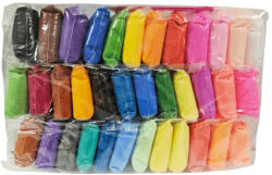  Levegőn száradó gyurmakészlet, habgyurma, 36 szín, 3 db gyurmaformázó eszközzel (KDS-080376)