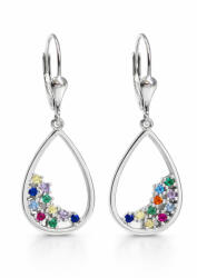  ELEGÁNS CSEPP ezüst kapcsos fülbevaló - 35 mm (színes) (2026021503)