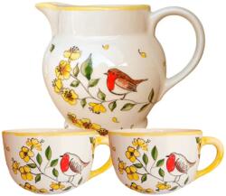 BögreManufaktúra Tavaszi Madárkás Kanna + 2db Jumbó Bögre AKCIÓ