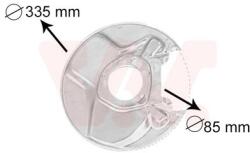VAN WEZEL Ochranný plech proti rozstreku, Brzdový kotúč VAN WEZEL 3010373 (3010373)