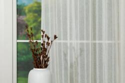 MENDOLA Perdea cu rejansă Orhidea alb 01 - perdea elegantă semi-transparentă
