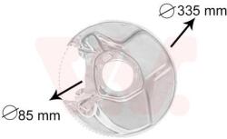 VAN WEZEL Ochranný plech proti rozstreku, Brzdový kotúč VAN WEZEL 3010374 (3010374)