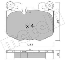 METELLI Sada brzdových platničiek kotúčovej brzdy METELLI 22-1423-0 (22-1423-0)