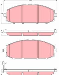 TRW Sada brzdových platničiek kotúčovej brzdy TRW GDB3361 (GDB3361)