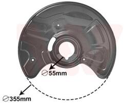 VAN WEZEL Ochranný plech proti rozstreku, Brzdový kotúč VAN WEZEL 3041372 (3041372)