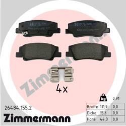 ZIMMERMANN Sada brzdových platničiek kotúčovej brzdy ZIMMERMANN 26484.155. 2 (26484.155.2)