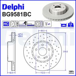 DELPHI Disc frana DELPHI BG9581BC (BG9581BC) - fixbox