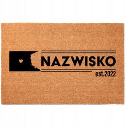 TabPrint Lábtörlő A Bejárati Ajtó Alá Kókusz 40 x 60 Az Ön Neve (TWOJE NAZWISKO)