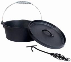 Wertcraft Ceaun cu capac din fonta pentru gratar Wertcraft KY545ZT, negru, dimensiuni 25x10 cm (mst-KY545ZT) Ceaun