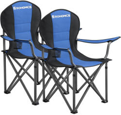 SONGMICS Összecsukható Kempingszék, 2 darabos szett, kék (GCB06BU02)