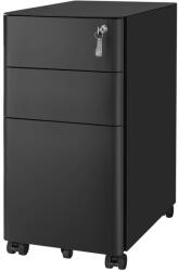 SONGMICS Mobil konténer, zárható Iratszekrény30 x 59, 2 x 46 cm, fekete (OFC030B01)