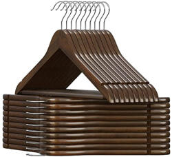 SONGMICS Fából készült fogas, csúszásmentes nadrágrúd, 360°-os forgó kampó, barna (CRW02V20)