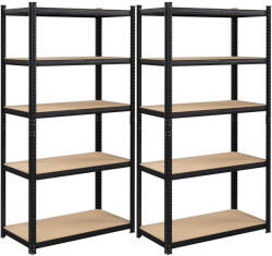 SONGMICS Nagy teherbírású tárolópolc szett (2 db), fekete (GLR050B02)