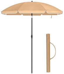 SONGMICS Napernyő 160 cm, Napvédelem UPF 50+, dönthető, talp nélkül, taupe (GPU60BR)