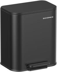 SONGMICS Konyhai pedálos szemetes, 20 literes acél kuka, tintafekete (LTB542B02)