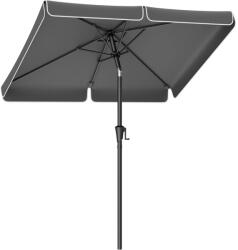 SONGMICS Napernyő 200 × 150 cm, téglalap alakú erkélyernyő, napvédelem UPF 50+, talp nélkül, szürke (GPU048G01)