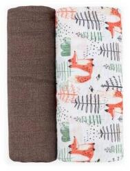 Petite&Mars Set 2 Scutece Petite&Mars Misty Muselina de Bambus Hipoalergenice Dimensiuni Mari 120 x 120cm Certificate Oeko Tex Standard 100 +0luni Forest Fox (417366)