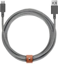 Native Union Belt Cable XL 3 M USB A USB C Fekete, Fehér USB kábel (BELT-AC-ZEB-3-NP)