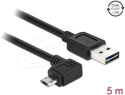 Delock 85562 USB 2.0 5 M Micro-USB B USB A Fekete USB kábel (85562)