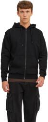 JACK & JONES Hanorac JACK &JONES Bradley Sweat Zip Hood Férfi Kapucnis Pulóver Fekete S INTL