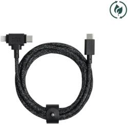 Native Union Belt Cable Duo 1, 5 M USB C USB C/Lightning Fekete USB kábel (BELT-CCL-COS-NP)