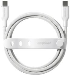 PanzerGlass Racing 60W USB-C to USB-C Cable | USB 2.0 | 2M | Silver White Fehér USB kábel (EM85432)