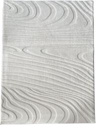 Heinner Heiner Home Wave 3D szőnyeg dombornyomott mintával, 160x230 cm, 100% poliészter, Csúszásgátló hátlap, Krémszínű