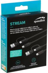 SPEEDLINK SL-460101-BK USB 3.2 Gen 1 (3.1 Gen 1) 3 M USB A/USB C USB C Fekete USB kábel (SL-460101-BK)
