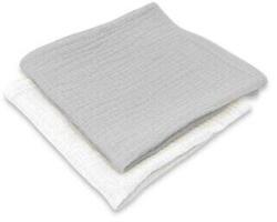 Qmini Set 2 Museline Qmini Multifunctionale Material Certificat Oeko Tex Standard 100 30x30cm +0luni Gri si Crem (6426972029773)