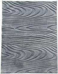 Heinner Heiner Home Wave 3D szőnyeg dombornyomott mintával, 160x230 cm, 100% poliészter, Csúszásgátló hátlap, Szürke