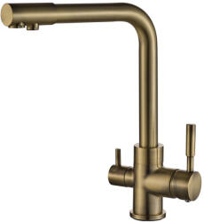 Bivio csaptelep víztisztítóhoz 3-utas, ANTIK RÉZ, DESIGN (3W-BB-DES)