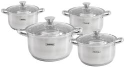 Rosberg Edénykészlet Rosberg R51210L8, 8 h, Dupla fenék, 1, 8-5, 8 liter, Indukciós, Inox