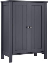 VASAGLE Szabadon álló fürdőszobai tárolószekrény 2 ajtóval, 60 x 80 x 30 cm szürke (BCB60GY)